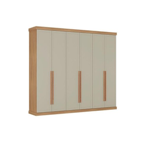 Guarda Roupa Casal 6 Portas 6GAVS Capri Cedro/Salvia Carraro