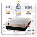 Ver imagem 3 de Cama Box King Alford com Colchão Molas Ensacadas 193x203x66 Preto