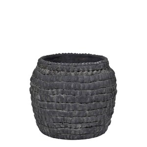 Vaso em Cimento Rustico Preto