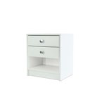 Ver imagem 6 de Mesa de Cabeceira Minimalista com 02 Gavetas em MDF Branco - Pea Móveis