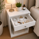 Ver imagem 6 de Mesa de Cabeceira Clean em MDF com 2 Gavetas e Nicho para Quarto - Pea Móveis