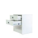 Ver imagem 5 de Mesa de Cabeceira Minimalista com 02 Gavetas em MDF Branco - Pea Móveis