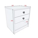 Ver imagem 7 de Mesa de Cabeceira Minimalista com 02 Gavetas em MDF Branco - Pea Móveis