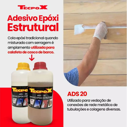 Adesivo Epóxi Cola 900g A+b Araldite Náutico Ads20 Tecpox - 2