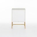 Ver imagem 5 de Mesa de Cabeceira Square 1 Gaveta 1 Nicho 43 Cm X 40 Cm Off White Suave