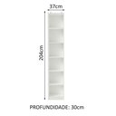 Ver imagem 4 de Estante Livreiro Madesa 6906 com 6 Nichos Branco Cor:Branco