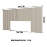 Cama Queen Com Cabeceira Ripada 2.41m Bristol Laranjeiras Linea Brasil Titanio Off White - 4