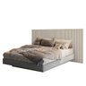 Cama Queen Com Cabeceira Ripada 2.41m Bristol Laranjeiras Linea Brasil Titanio Off White - 2