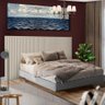 Cama Queen Com Cabeceira Ripada 2.41m Bristol Laranjeiras Linea Brasil Titanio Off White - 1