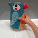 Ver imagem 4 de Cachepô de Cerâmica Azul 22x19x19cm Vaso Plantas Jardim Sala Suculenta Flores