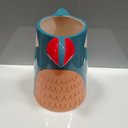Ver imagem 5 de Cachepô de Cerâmica Azul 22x19x19cm Vaso Plantas Jardim Sala Suculenta Flores