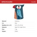Ver mais imagens de Cachepô de Cerâmica Azul 22x19x19cm Vaso Plantas Jardim Sala Suculenta Flores