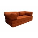 Ver imagem 1 de Sofá Cama 1,80 M Tecido Boucle Terra Cota Flex Inbox
