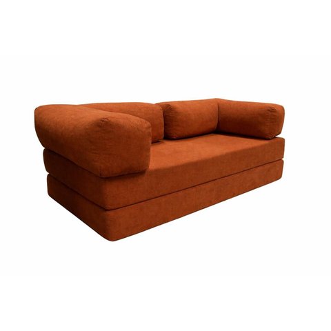 Sofá Cama 1,80 M Tecido Boucle Terra Cota Flex Inbox