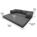 Ver imagem 2 de Sofá Cama 1,80 M Tecido Boucle Terra Cota Flex Inbox
