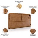 Ver imagem 3 de Cabeceira Cama King 195cm Nalu Sintético Caramelo Z37 - Mpozenato