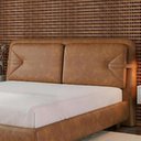 Ver imagem 2 de Cabeceira Cama King 195cm Nalu Sintético Caramelo Z37 - Mpozenato