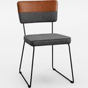Ver imagem 4 de Mesa Capri 160 OffWhite 6 Cadeiras Allana B05 Faixa Couríssimo Camel Linho Cinza Escuro - Lyam