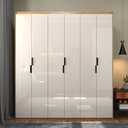 Ver imagem 1 de Guarda-roupa Casal 6 Portas Roupeiro Corção Madeirado com Off White