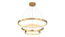 Ver imagem 1 de Lustre Pendente Moderno Dourado com 3 Anéis em Led 3000k - Pa