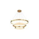 Ver imagem 1 de Lustre Pendente Moderno Dourado com 3 Anéis em Led 3000k - Pa