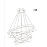 Lustre Pendente Moderno Dourado com 3 Anéis em Led 3000k - Pa - 2