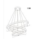 Ver imagem 2 de Lustre Pendente Moderno Dourado com 3 Anéis em Led 3000k - Pa