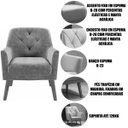 Ver imagem 4 de Kit 2 Poltronas para Sala e Escritório Decorativas Héstia Veludo Bege