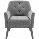 Ver imagem 5 de Kit 2 Poltronas para Sala e Escritório Decorativas Héstia Veludo Bege