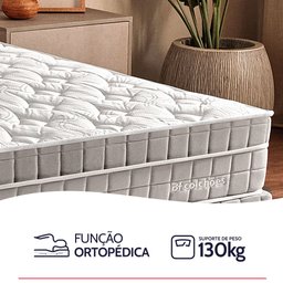 Colchão Solteiro Molas Ensacadas Viscoelástico Espuma Nasa Ortopédico D33 com Pillow 88x188x26 Bf Co - 2
