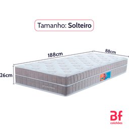 Colchão Solteiro Molas Ensacadas Viscoelástico Espuma Nasa Ortopédico D33 com Pillow 88x188x26 Bf Co - 5