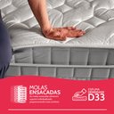 Ver imagem 4 de Colchão Solteiro Molas Ensacadas Viscoelástico Espuma Nasa Ortopédico D33 com Pillow 88x188x26 Bf Co