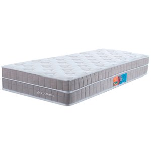 Colchão Solteiro Molas Ensacadas Viscoelástico Espuma Nasa Ortopédico D33 com Pillow 88x188x26 Bf Co