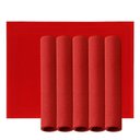 Ver imagem 4 de Jogo 6 Lugar Americano Retangular Mesa Pvc Vermelho Executivo 30x45cm em Casa Tem