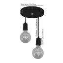 Ver imagem 3 de Pendente Redondo Duplo Tubo Gourmet Preto