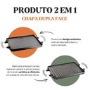 Ver imagem 5 de Chapa Dupla Face Retangular Alça Espiral 30x25x2,5cm Fumil