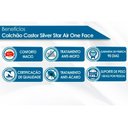 Ver imagem 4 de Conjunto Box Baú King: Colchão Espuma Castor Molas Ensacadas Silver Star Air + Base Crc Suede