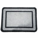 Ver imagem 2 de Kit Tapete Bouclé Moldura Liso + Bem-Vindo 40x60 cm Preto/Grafite