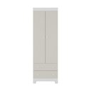 Ver imagem 3 de Guarda-roupa Infantil 62cm 2 Portas e 2 Gavetas Allegra Multimóveis Mp4441 Branco/off White Branco/