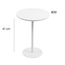 Ver imagem 3 de Mesa Lateral Redonda MDF Aço 30cm Branco Acetinado Kolla Mobília