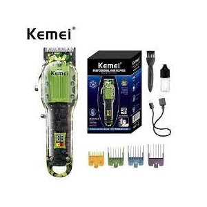 Máquina de Corte Kemei Km-1926 Potente Transparente e Camuflada de 8w