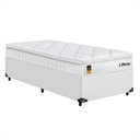 Ver imagem 1 de Cama Box Base Solteiro + Colchão Life D33 Pillow Top 61x88x188cm - Branco - e-Shop Casa