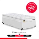 Ver imagem 5 de Cama Box Base Solteiro + Colchão Life D33 Pillow Top 61x88x188cm - Branco - e-Shop Casa