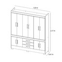 Ver imagem 4 de Guarda Roupa Casal New Murano 10 Portas + 3 Gavetas-demóbile:amendola Touch/off-white