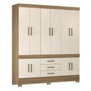 Ver imagem 2 de Guarda Roupa Casal New Murano 10 Portas + 3 Gavetas-demóbile:amendola Touch/off-white