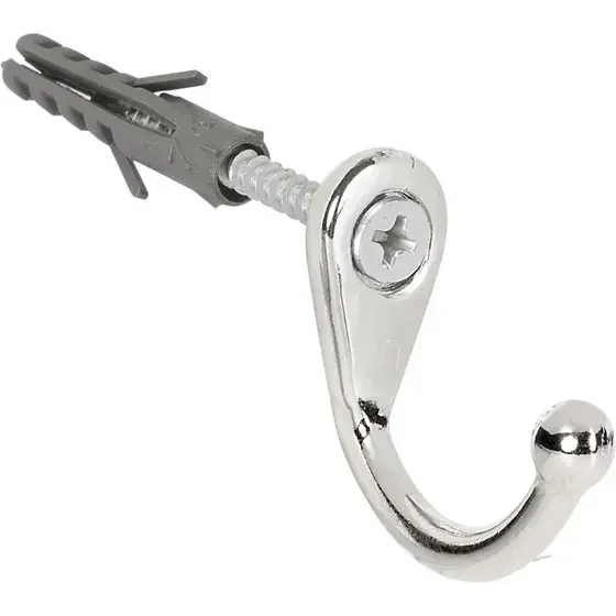 Cabide Gancho Pequeno de Parede Cromado - 10 und - 1