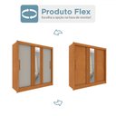 Ver imagem 5 de Guarda-roupa Casal Paraty 3 Portas 4 Gavetas com Espelho Ripado Flex Cinamomo/off White - Tcil Móvei
