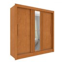 Ver imagem 6 de Guarda-roupa Casal Paraty 3 Portas 4 Gavetas com Espelho Ripado Flex Cinamomo/off White - Tcil Móvei