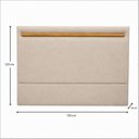 Ver imagem 2 de Cabeceira Painel Gabriela p/ Cama King 195cm Estofada Veludo:Bege