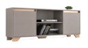 Ver imagem 7 de Conjunto Rack e Painel para TV 180cm com Portas e Nichos
